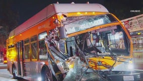 At least 6 hurt in Studio City bus crash