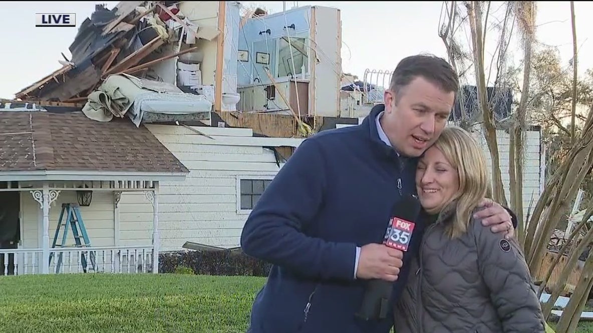 Woman thanks FOX 35's Brooks Garner for tornado coverage