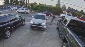 Amazon driver leaves after hitting boy on bike