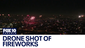 Fireworks over Phoenix, Arizona