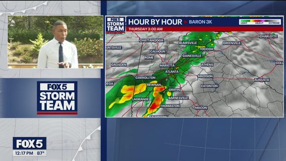 Metro Atlanta Weather: Scattered showers, storms expected Wednesday