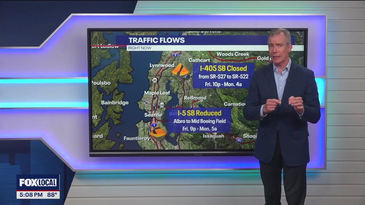 'Double Trouble Weekend' Seattle traffic closures coming to I405, I5