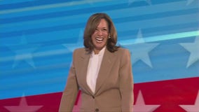 Harris makes surprise appearance on DNC's first day