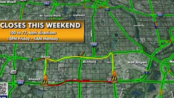 I-494 closure this weekend: What you need to know