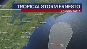 Tropical Storm Ernesto path, track latest