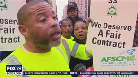 City workers unite at city hall to demand pay increase