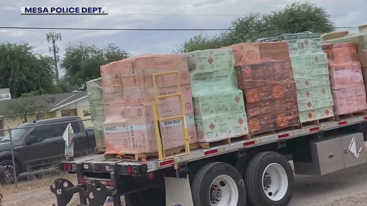 Mesa Police make illegal fireworks bust