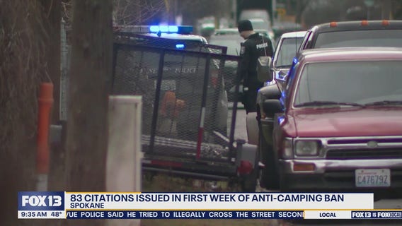 Spokane police issue 83 citations in first week of anti-camping ban