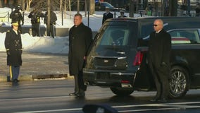 President Carter motorcade to U.S. Navy Memorial [RAW]