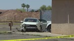 Car crashes into Peoria building after shooting: PD