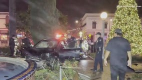 Car crashes into Orange Historic Circle