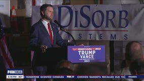 JD Vance campaigns at DiSorb Systems in North Philly