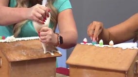 Making a holiday gingerbread house