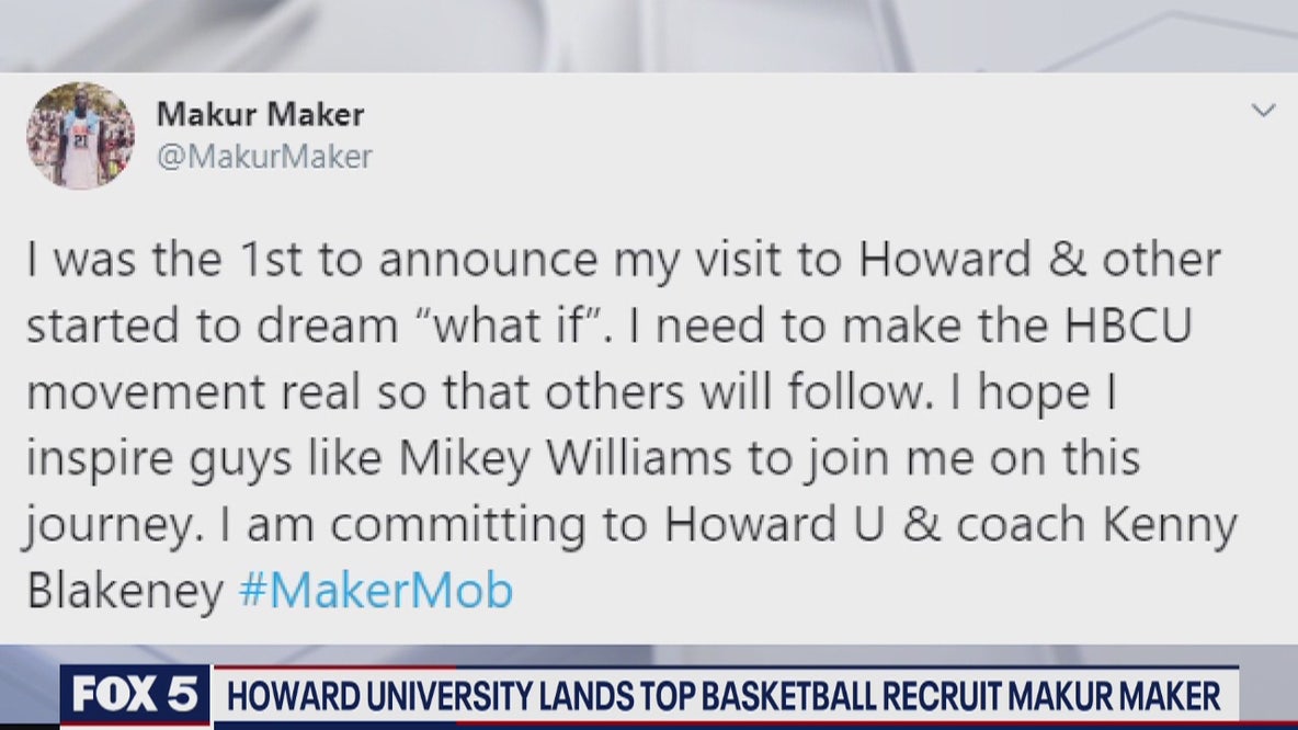 Howard University lands top basketball recruit Makur Maker