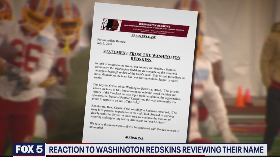 Reaction to Redskins reviewing their name