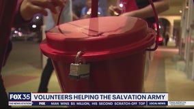 Volunteers helping the Salvation Army