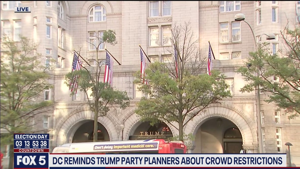 DC reminds Trump party planners about crowd restrictions
