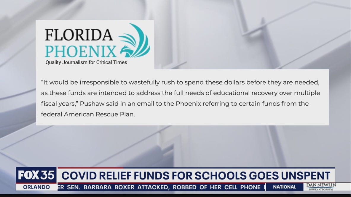 COVID relief funds for schools goes unspent