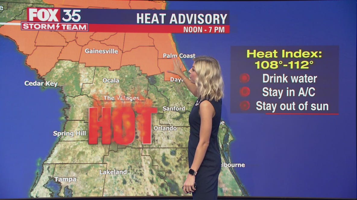 Heat advisory in effect for many Central Florida counties as temperatures soar
