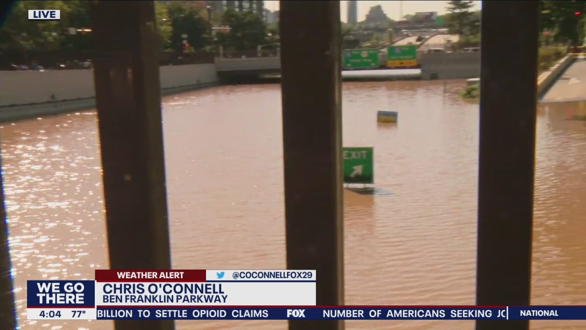 Schuylkill River overflows following night of intense rainfall, damaging storms