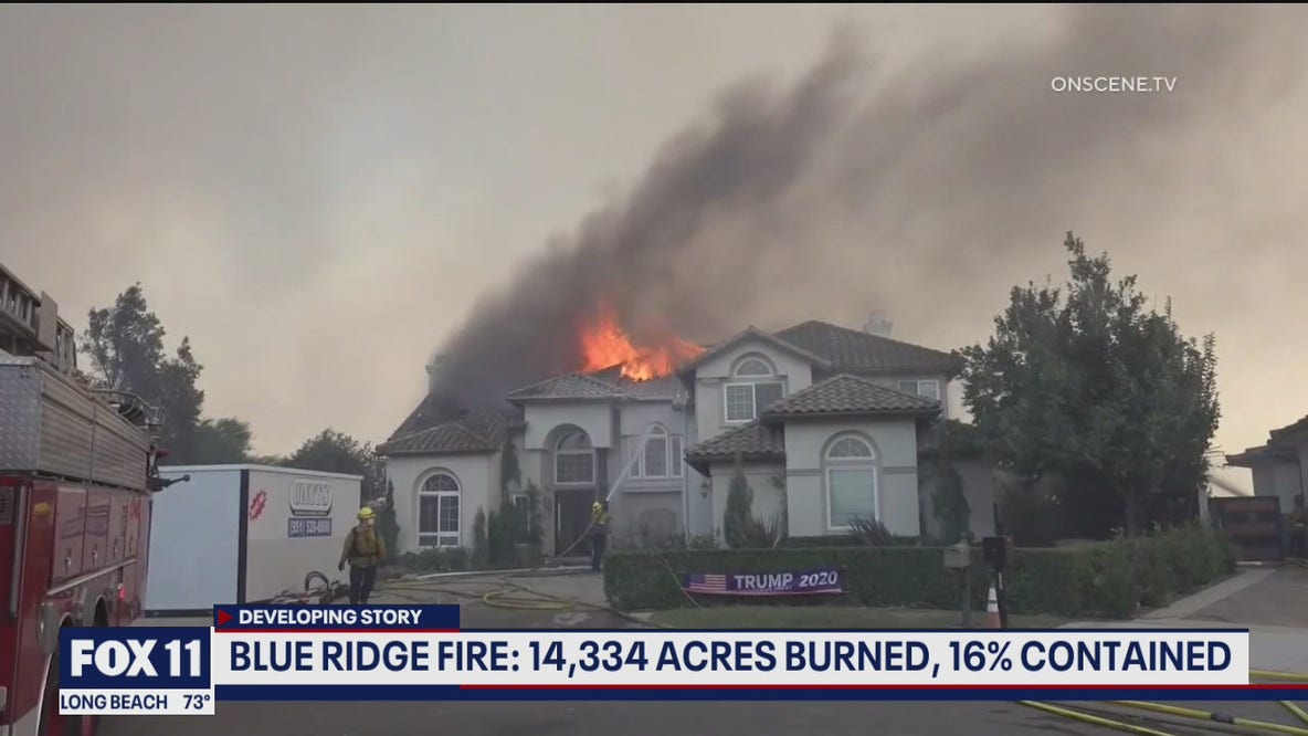 Blue Ridge Fire burns over 14,000 acres