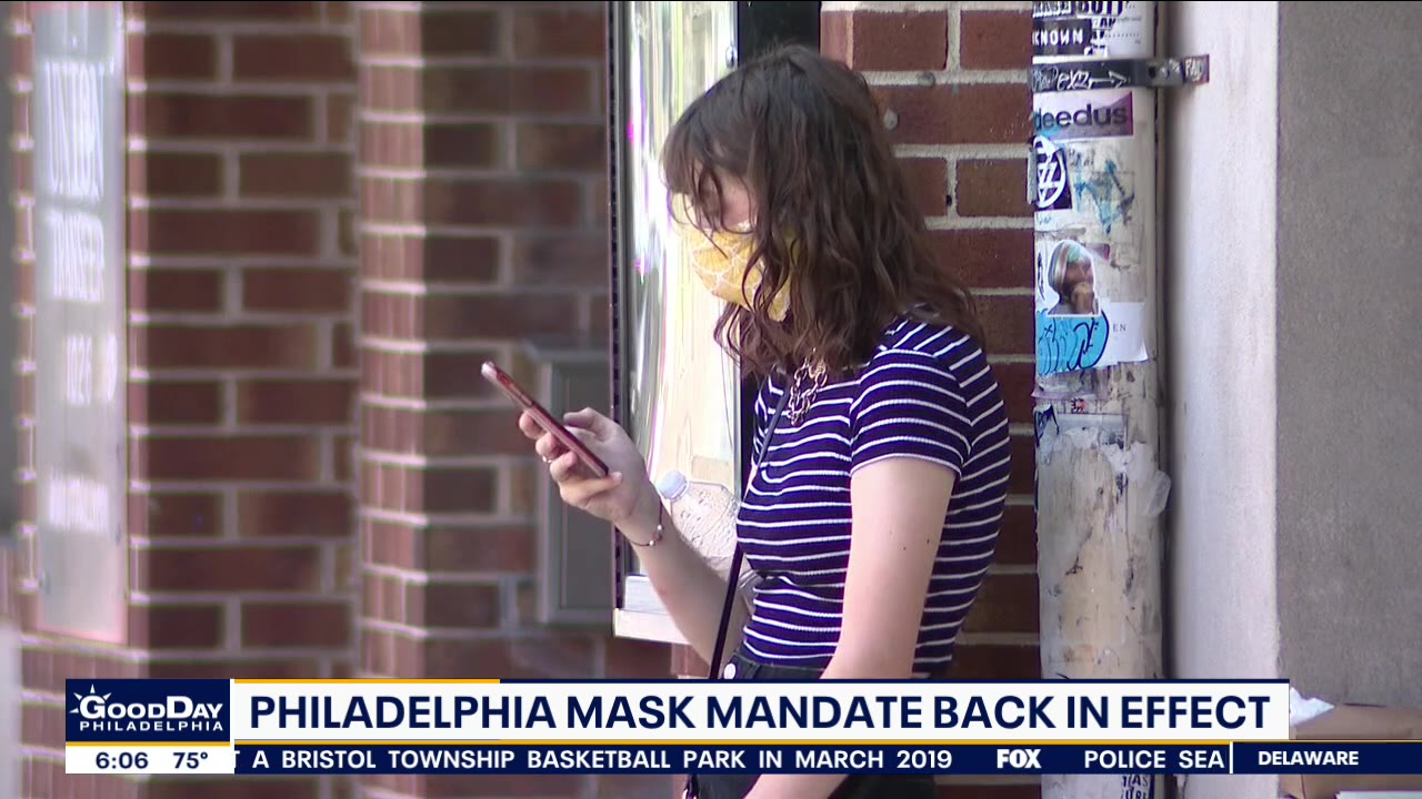 Indoor mask mandate issued in Philadelphia amid uptick in Delta variant cases