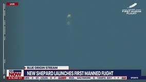 Blue Origin space launch: Bezos, crew celebrate inside New Shepard rocket | LiveNOW from FOX