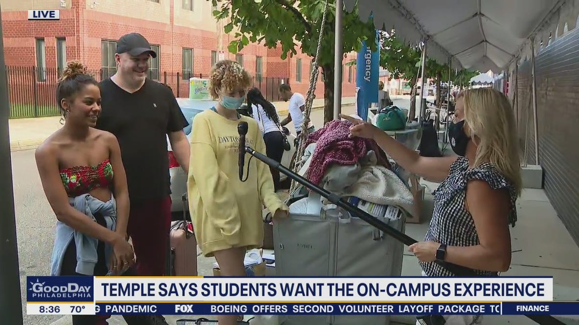Students take part in a very different move-in day at Temple University