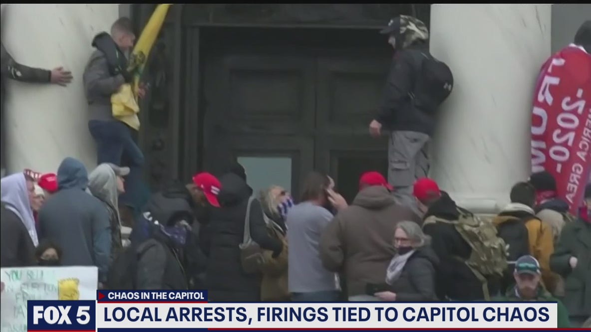 Local arrests, firing tied to Capitol chaos