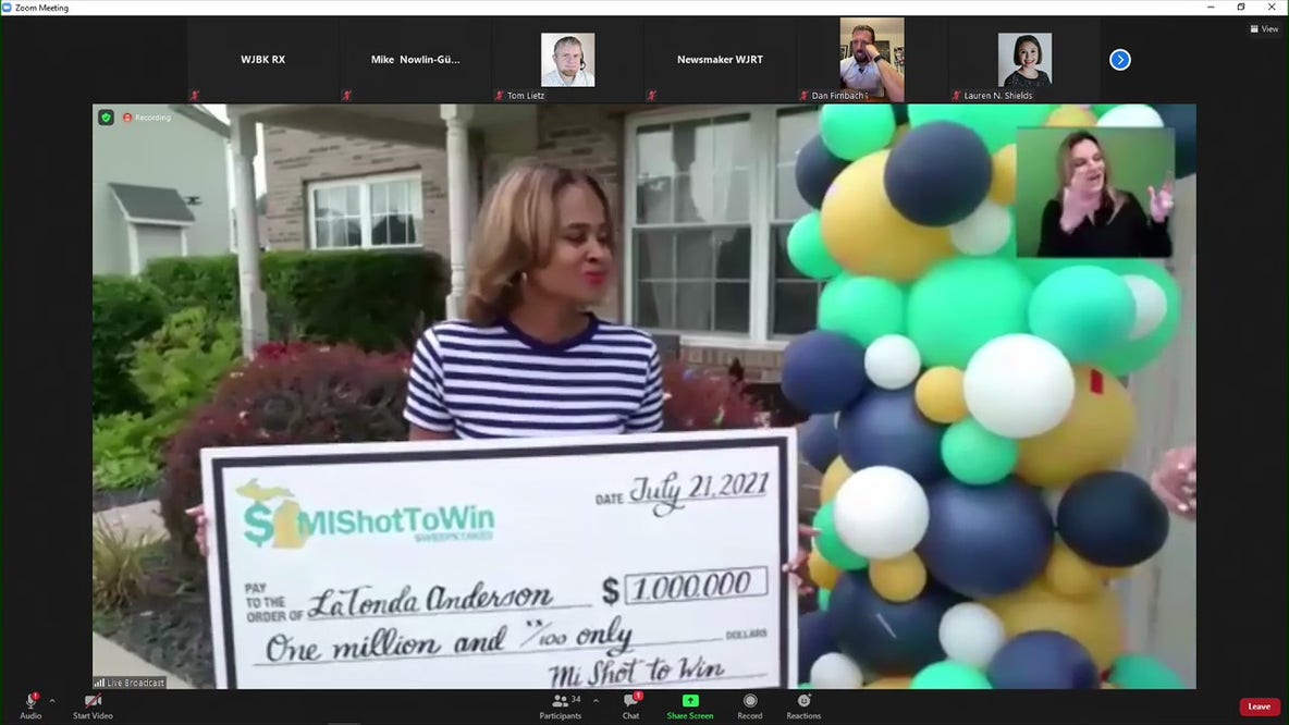 Winner of $1 million COVID-19 vaccine lottery announced