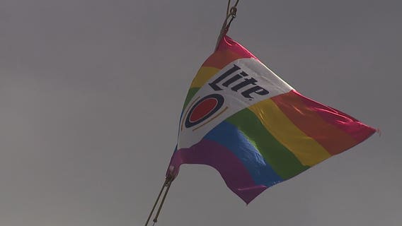 Smaller pride party held at Bradford Beach