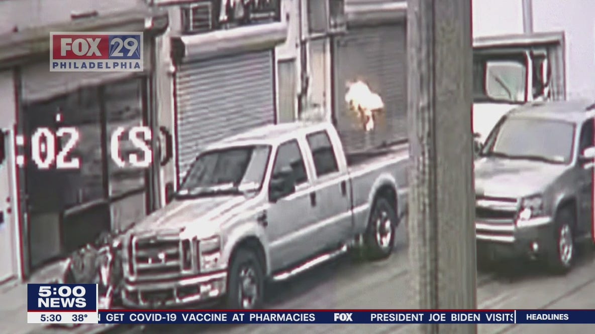 Surveillance video shows attempted arson involving Molotov cocktail at Philadelphia day care