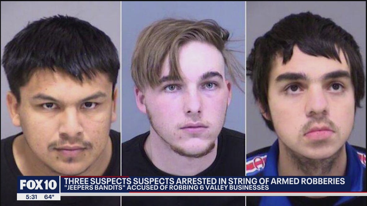 Authorities say 3 people are arrested in connection with 'Jeepers Bandits' robberies