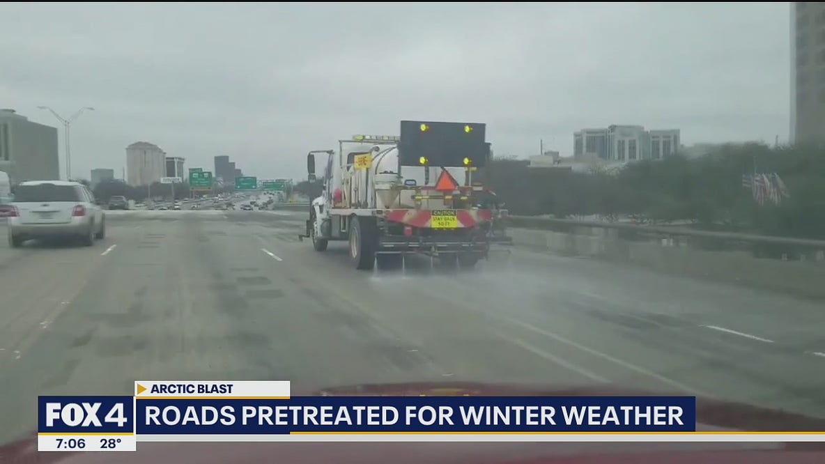 North Texas roads pretreated for winter weather