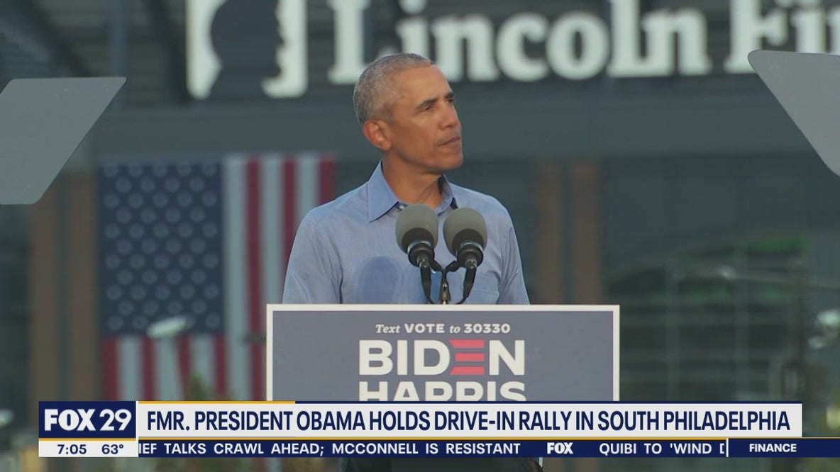 Barack Obama stumps for Biden in Philadelphia