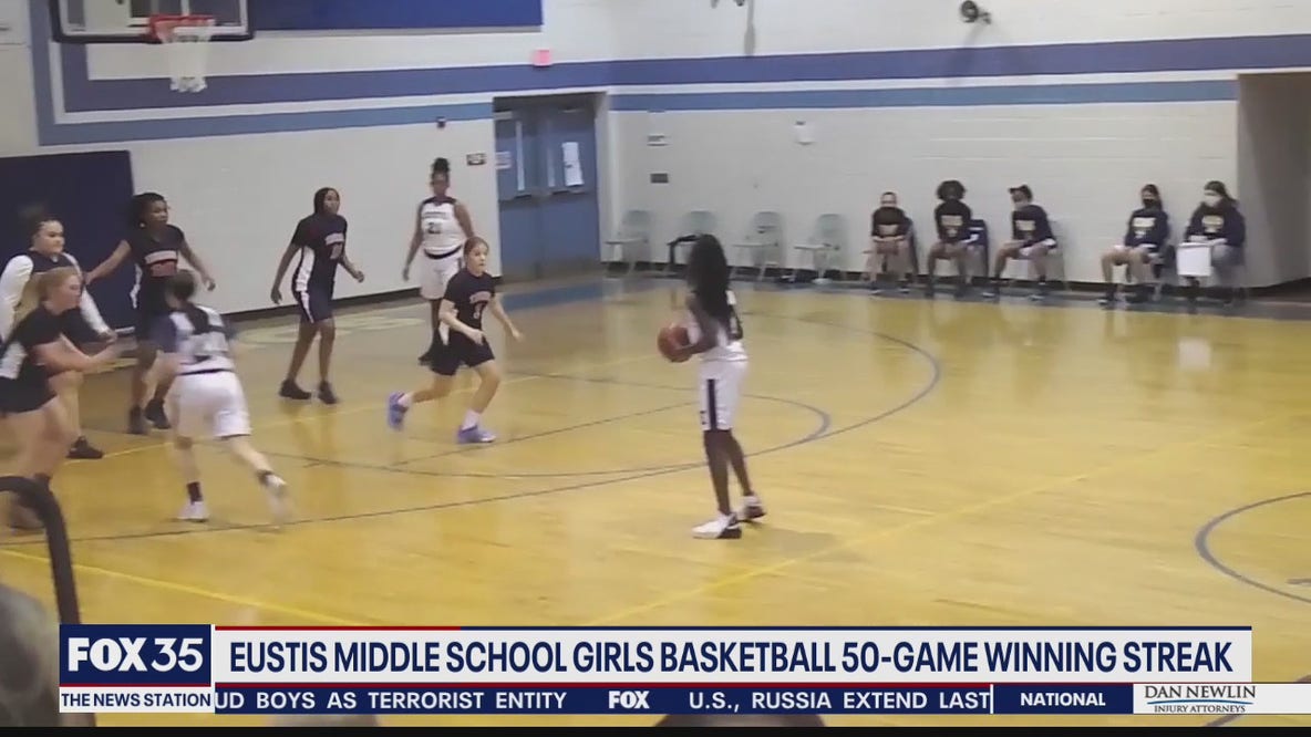 Eustis Middle School girls basketball 50-game winning streak