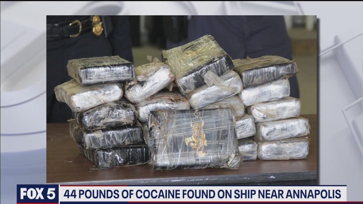44 pounds of cocaine worth over $1 million seized from freighter in Chesapeake Bay near Annapolis