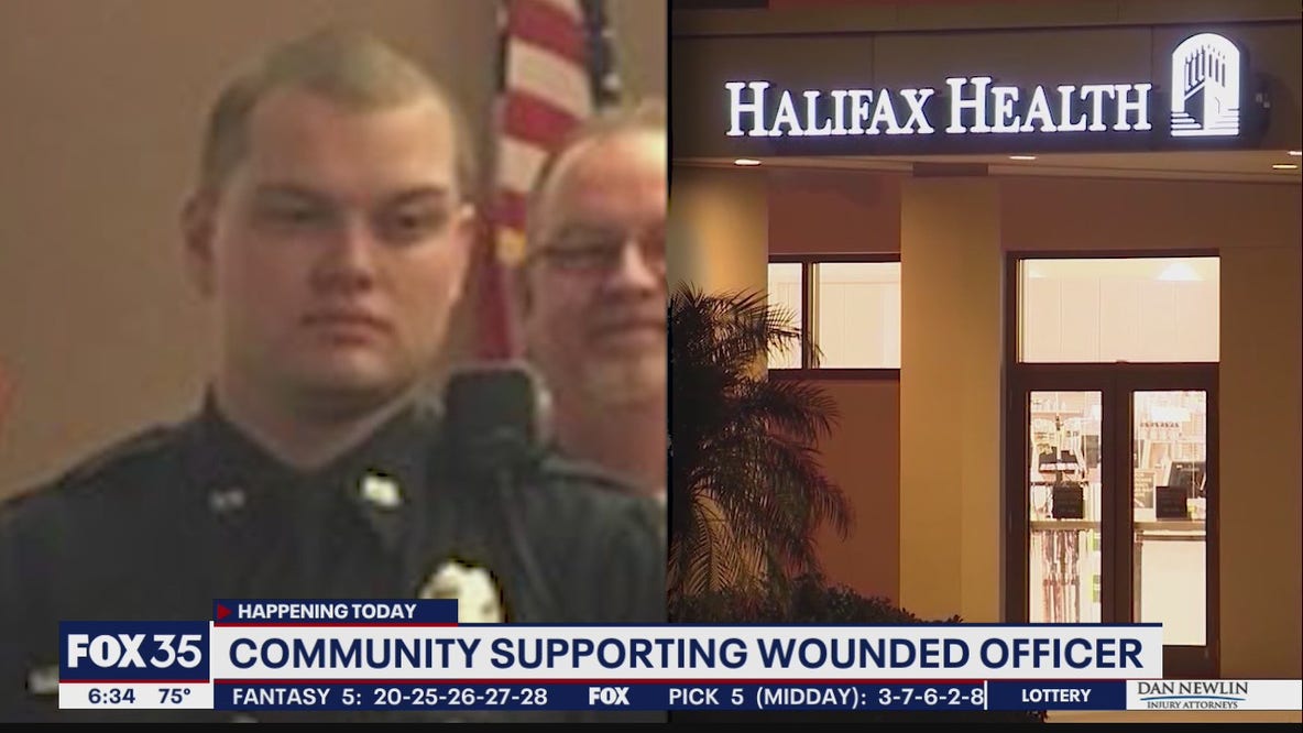 Community supporting wounded officer
