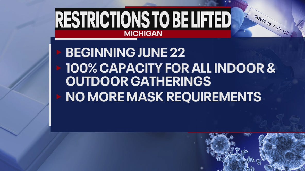 Gov. Whitmer moves up COVID-19 restriction finish line to June 22