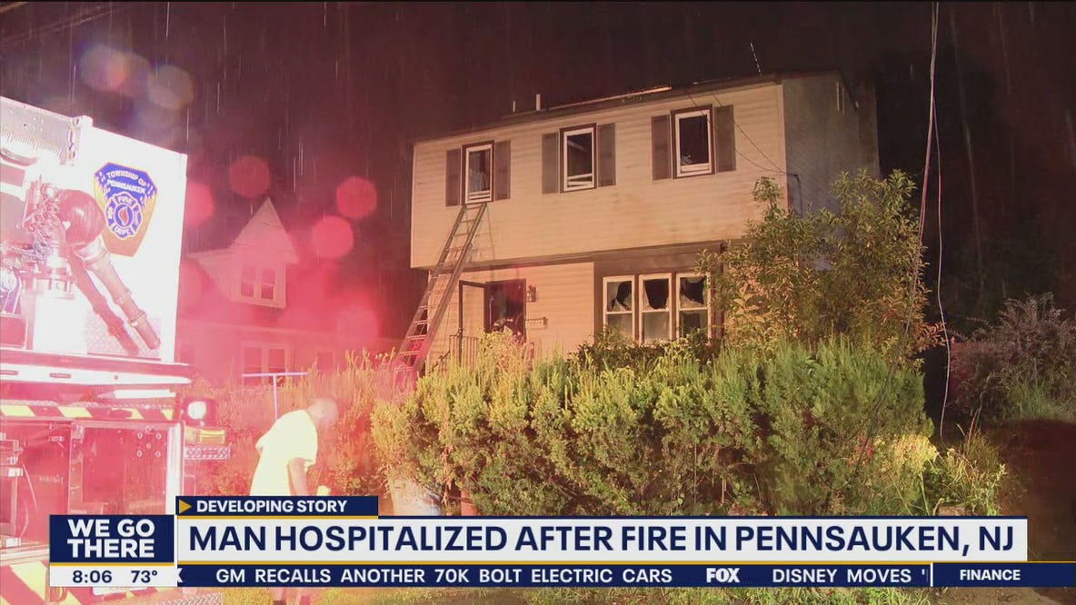 Man hospitalized after fire in Pennsauken