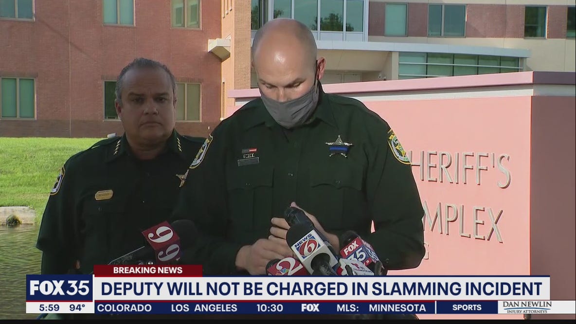 Deputy will not be charged in slamming incident