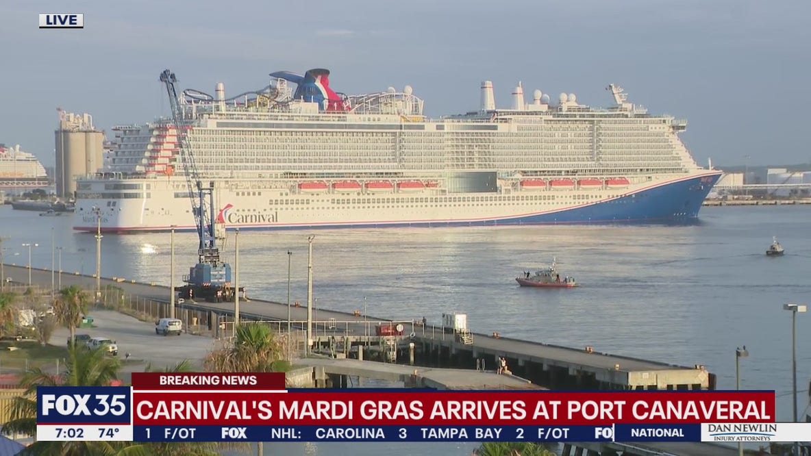 Carnival's Mardi Gras arrives at Port Canaveral