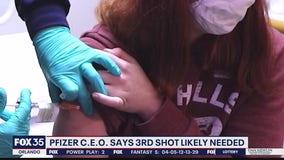 Pfizer CEO says third dose of vaccine 'likely' needed within 1 year