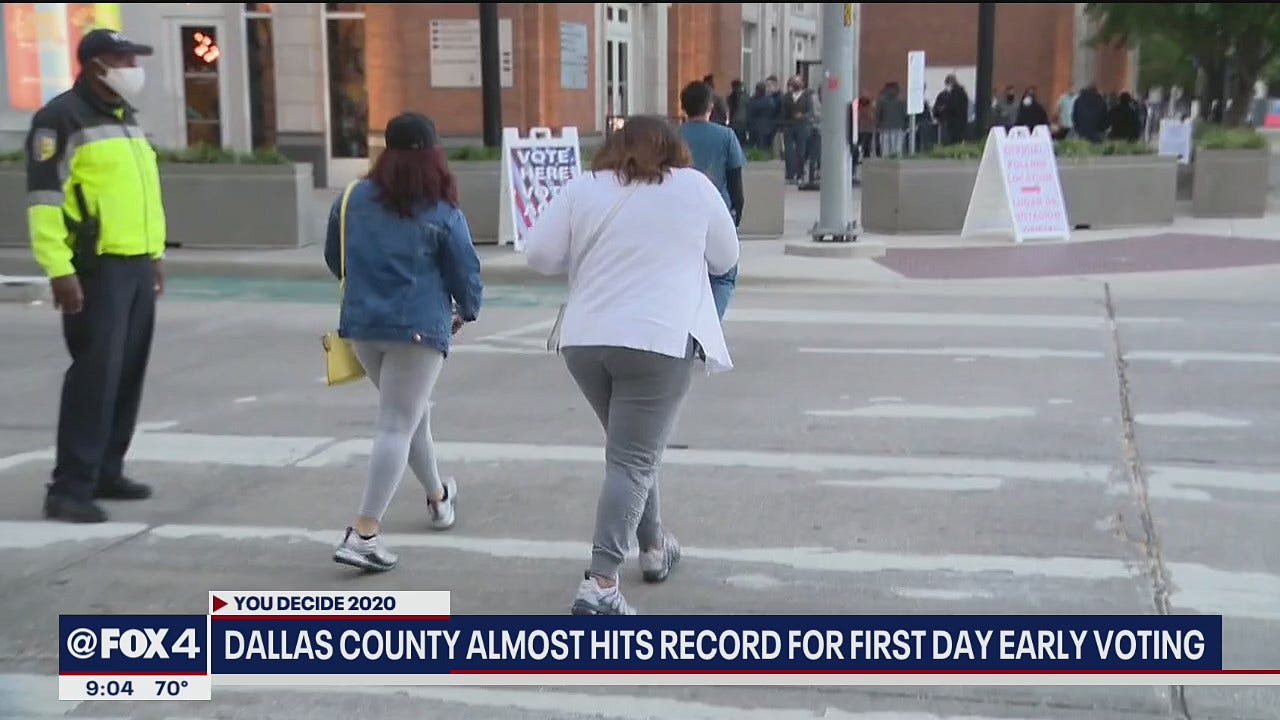 Dallas County almost hits record for first day of early voting