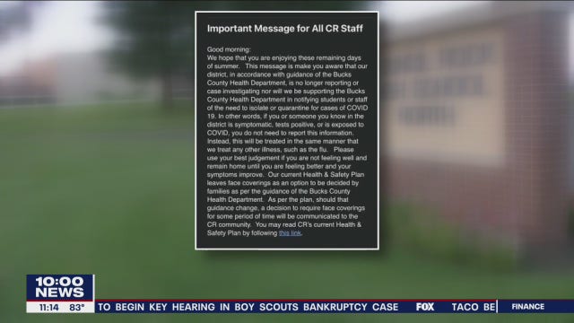 Local school district's COVID policy raises questions