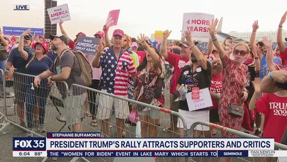 President Trump rally attracts supporters and critics