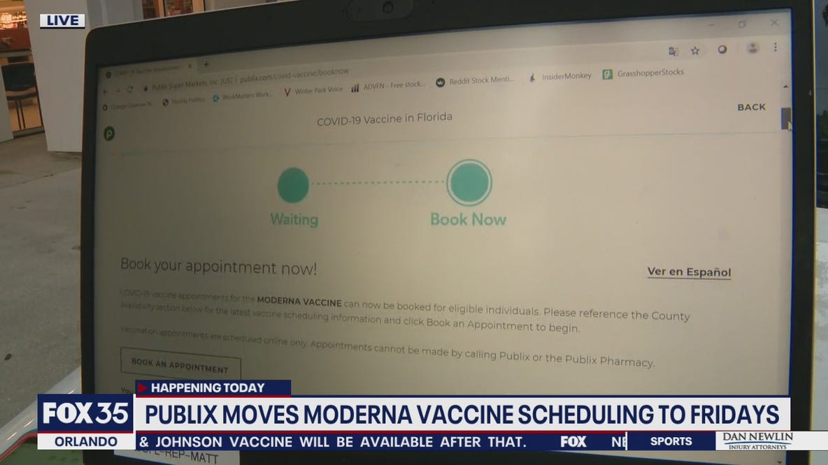 Publix shifts all Florida Moderna vaccine scheduling to Fridays
