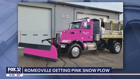 Romeoville getting pink snow plow