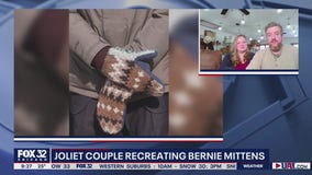 Joliet couple recreates Bernie Sanders' mittens after viral sensation