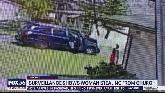 Video shows woman stealing from church cash donation box, police say